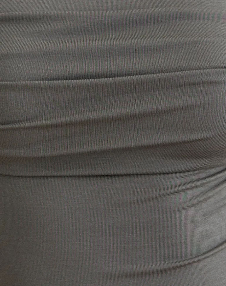Adila Cami Top in Ribbed Lyocell Warm Grey