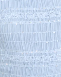 Adisti Top in Sequin Mesh Baby Blue