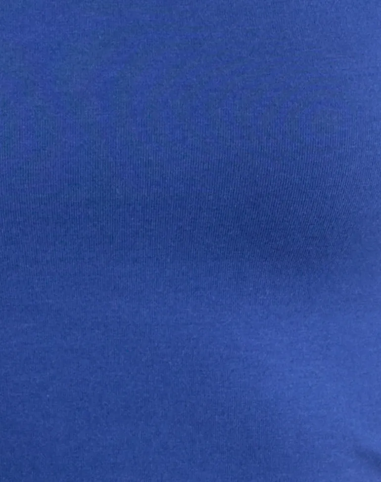Agneta Tee in Dazzling Blue and Buttermilk Combination