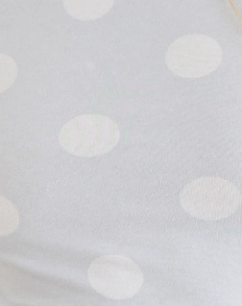 Agneta Tee in Ivory with Tonal Big Polka