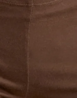 Ainu Short in Cocoa Brown with Buttermilk Binding