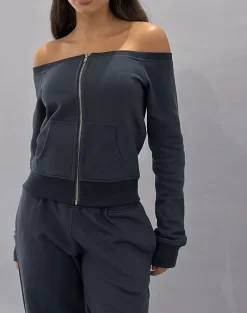 Airazo Bardot Sweater in Beluga Grey