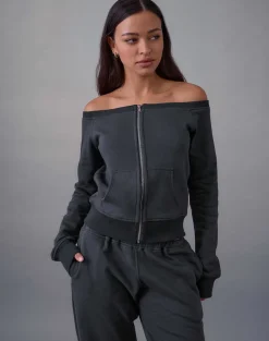 Airazo Bardot Sweater in Beluga Grey