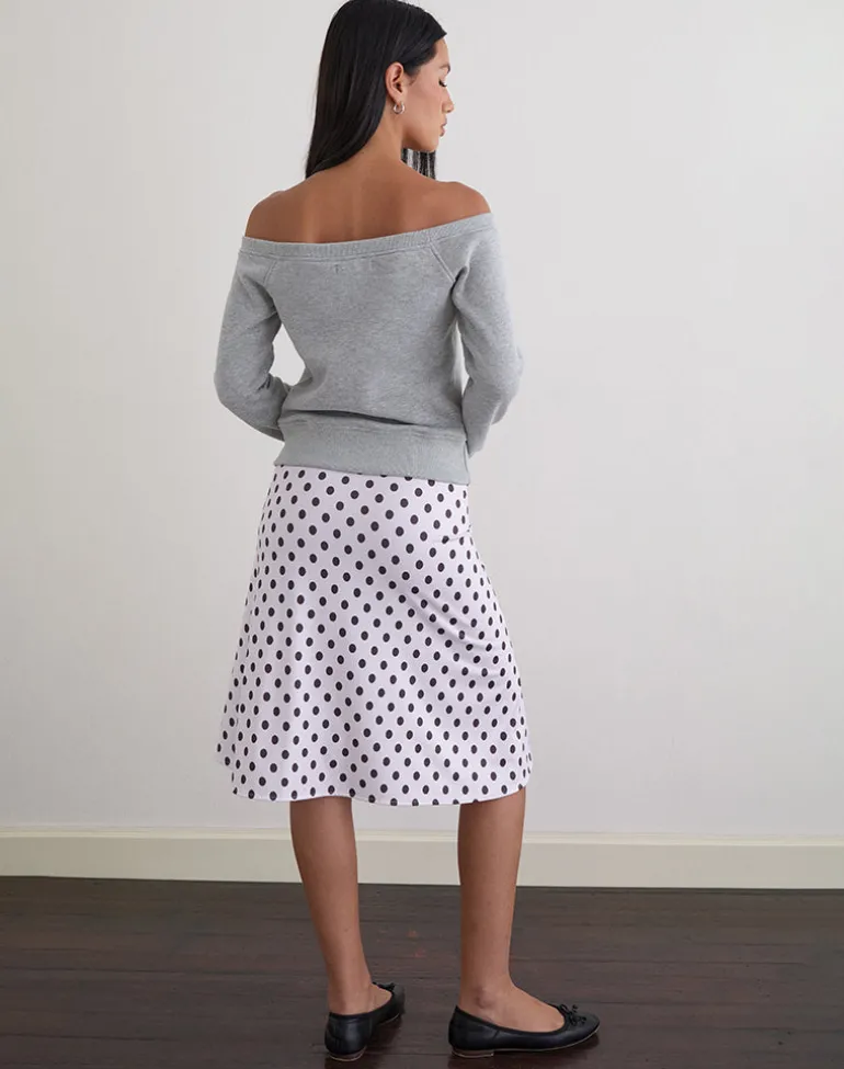 Airazo Bardot Sweater in Grey Marl