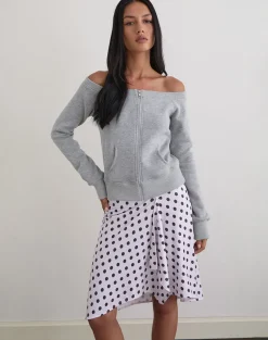 Airazo Bardot Sweater in Grey Marl