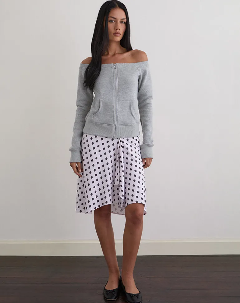 Airazo Bardot Sweater in Grey Marl
