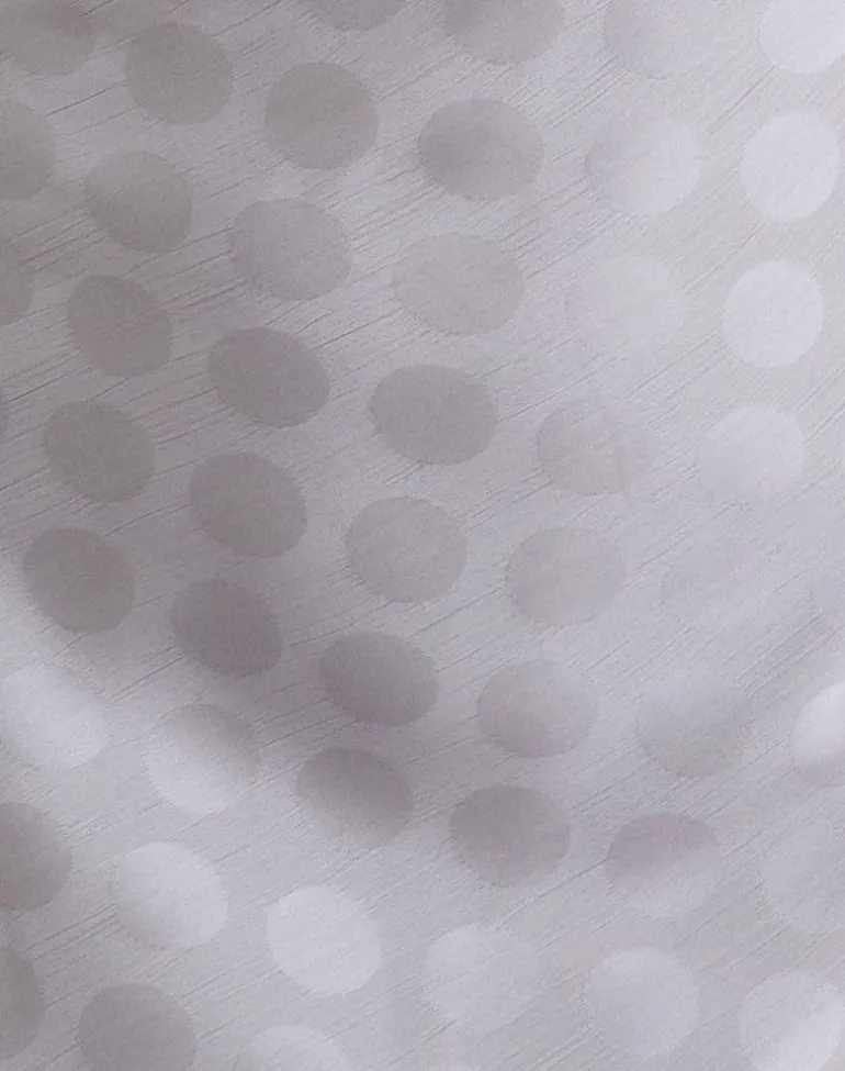 Alenya Maxi Dress in Chiffon Monochrome Silver Grey Polka