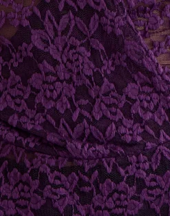 Alfaro Plunge Halter Top in Lace Purple
