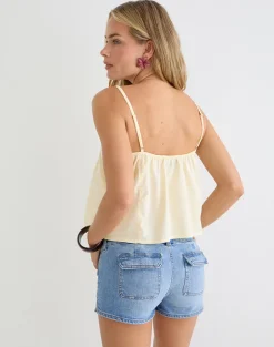 Aliha Cami Top in Poplin Buttermilk