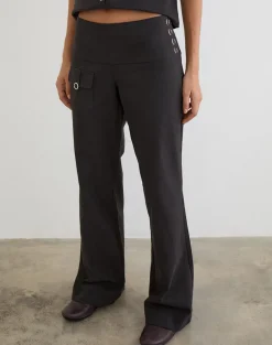 Alora Pocket Trouser in Dark Grey