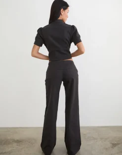Alora Pocket Trouser in Dark Grey