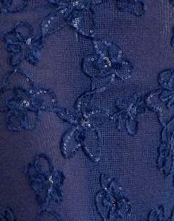 Alphia Maxi Skirt in Sequin Knit Navy