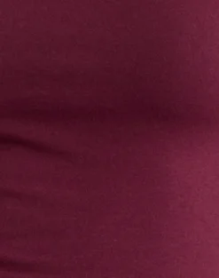 Amabon Long Sleeve Top in Burgundy