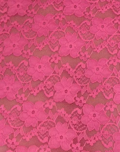 Amabon Long Sleeve Top in Lace Hot Pink