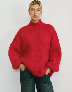 Amato Oversized Jumper in Red