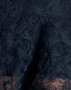 Ambika Dress in Textured Lace Rose Black