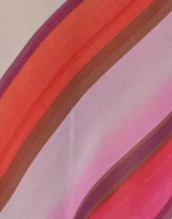 Anira Maxi Dress in Pink Chiffon Painted Stripe