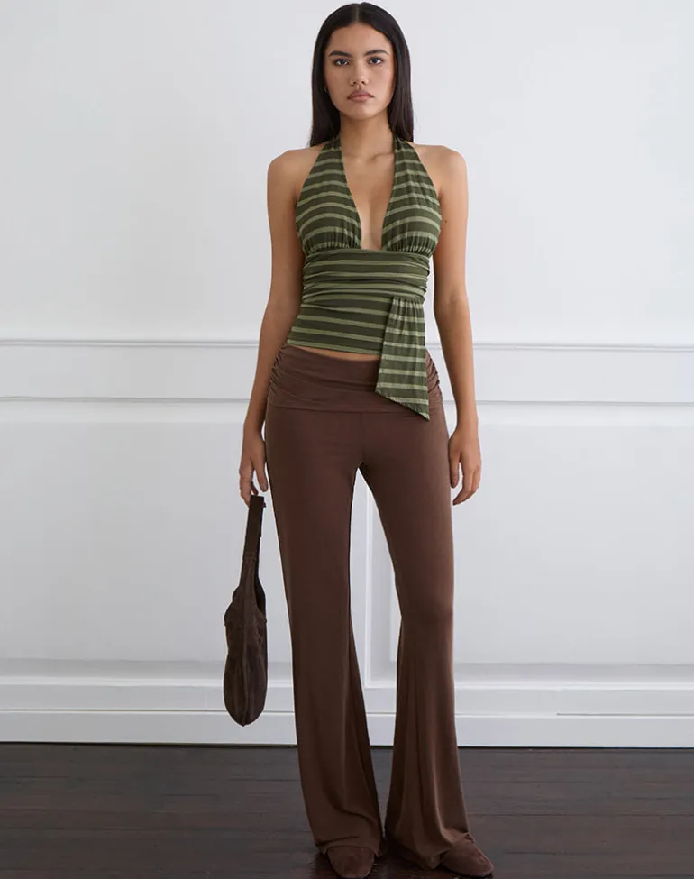Aprilla Top in Wide Stripe Green