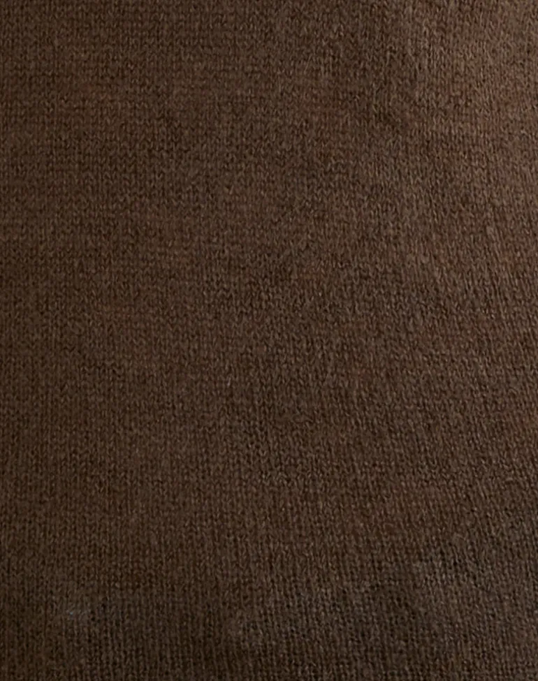 Ashla Top in Sheer Knit Dark Chocolate