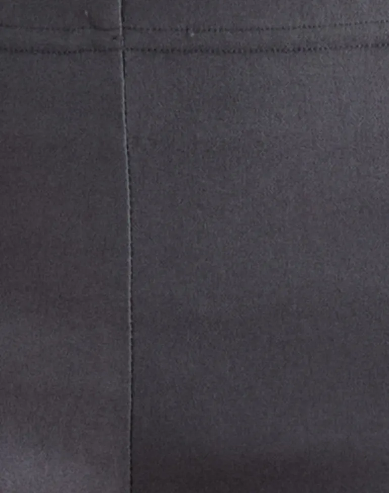 Asla Cropped Capri Trouser in Stretch Tailoring Charcoal