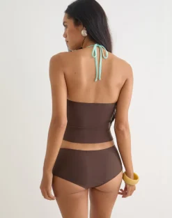 Avi Swim Short in Brown with O Ring