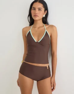 Avi Swim Short in Brown with O Ring