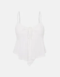 Awilix Top in Crinkle Off White