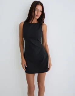Ayana Backless Mini Dress in Black
