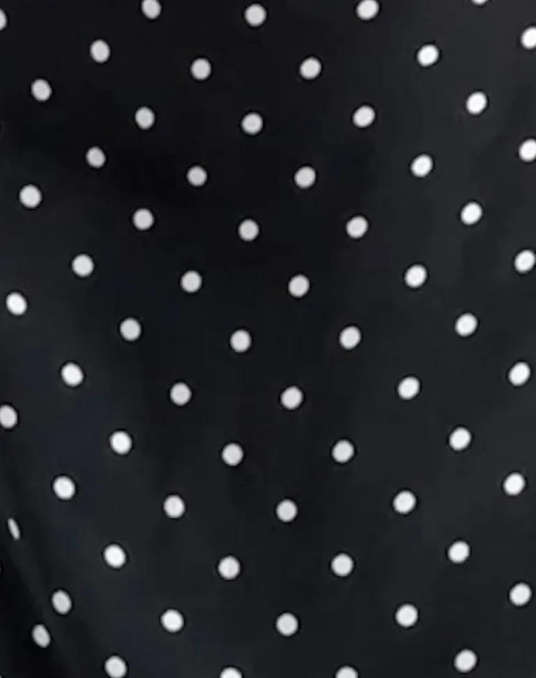 Ayana Backless Mini Dress in Polka Black