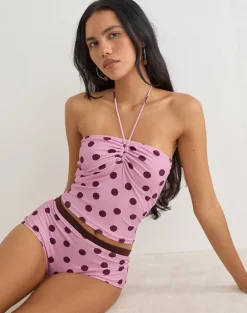Baela Tankini in Pink with Irregular Polka