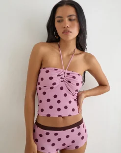 Baela Tankini in Pink with Irregular Polka