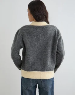 Balamoa Jumper in Knit Grey and Cream