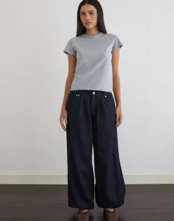 Banaran Balloon Trouser in Chambray Indigo
