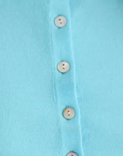 Baniah Cropped Cardigan in Flat Knit Blue