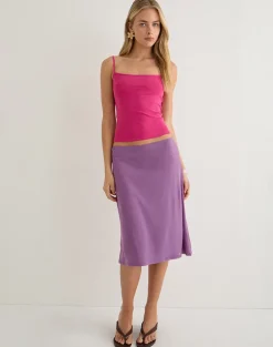 Barlyn Cami Top in Mesh Pink