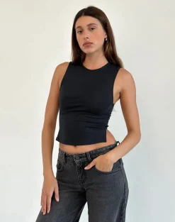 Baruna Tie Back Top in Black