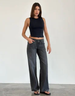 Baruna Tie Back Top in Black