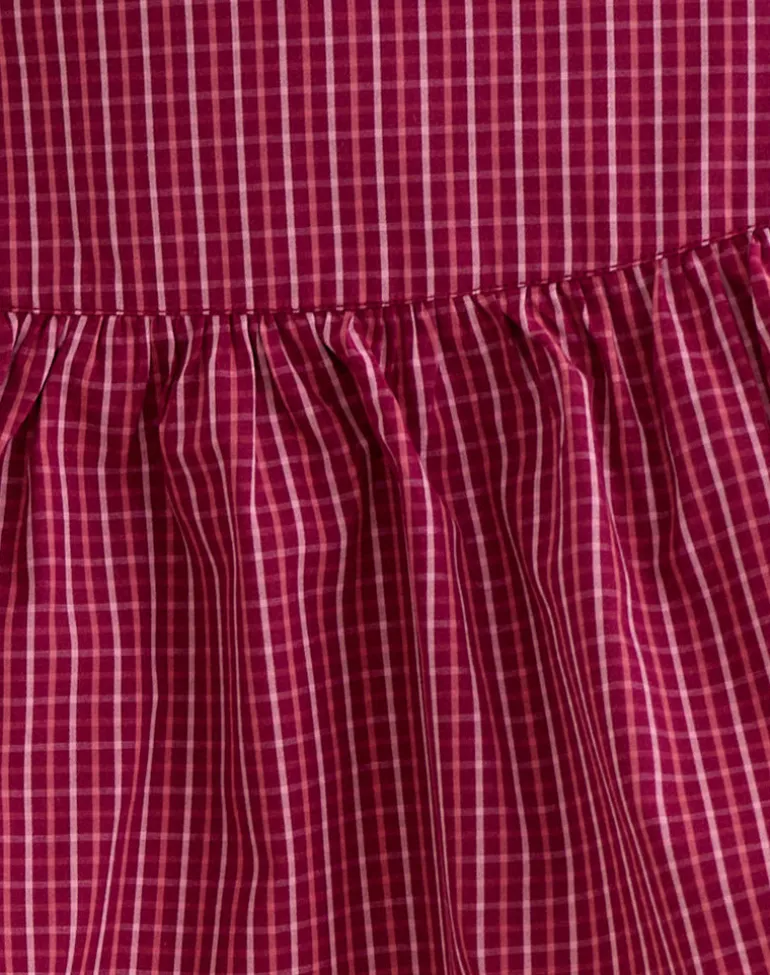 Becita Mini Skirt in Raspberry Shadow Check