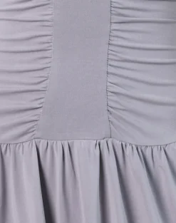 Belasar Mini Dress in Cupro Lilac Grey