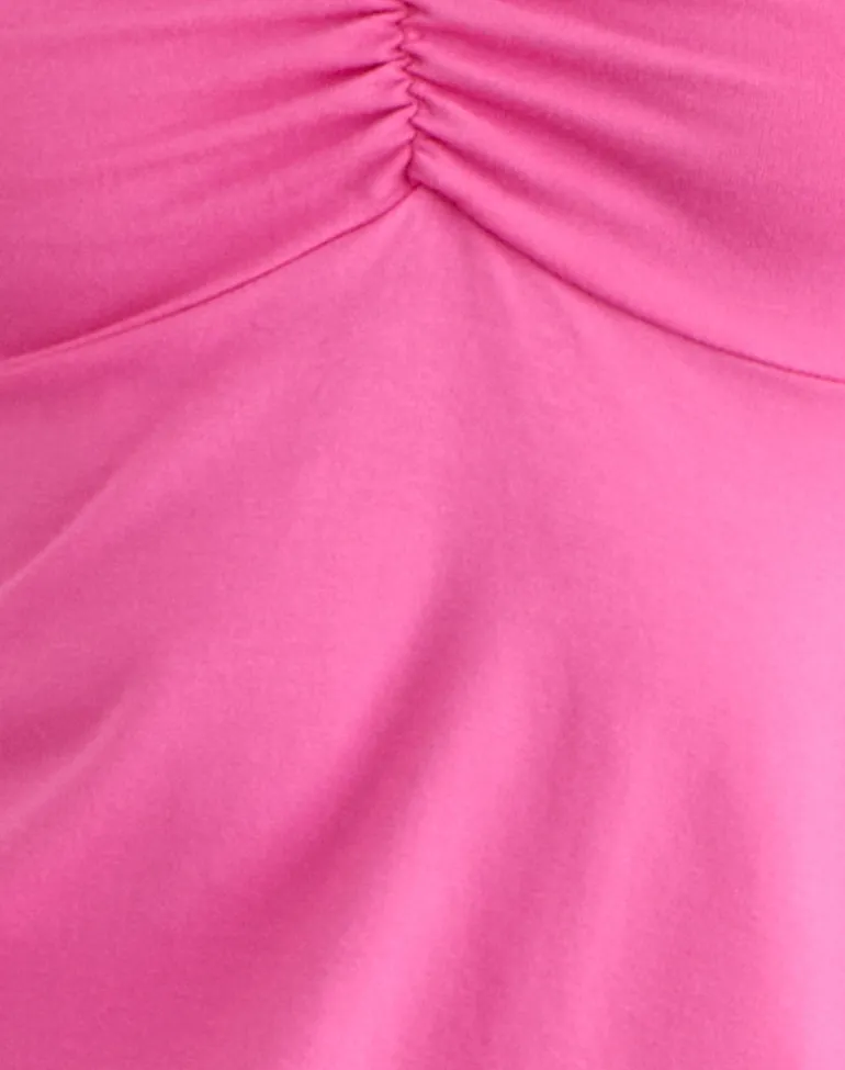Belena Mini Dress in Jersey Deep Pink