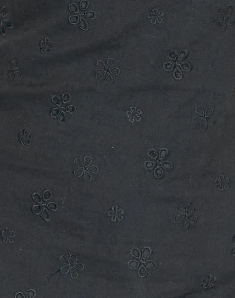 Belinda Mini Dress in Flower Broderie Black