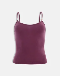 Betony Top with Beads in Cupro Deep Purple