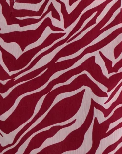 Beyza Halter Mini Dress in Zebra Print Red