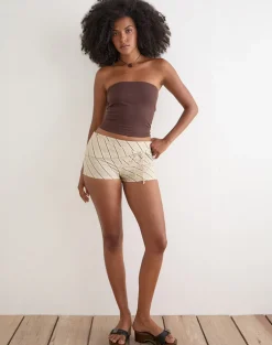 Blasa Short in Tilt Lines Beige