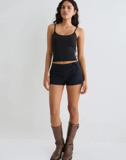 Blazy Tie Shorts in Black