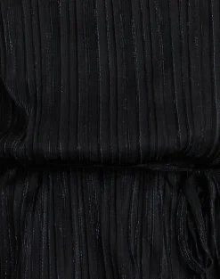 Brienne Top in Chiffon Plisse Black with Lining
