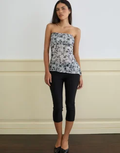 Brilia Bandeau Top in Sequin Flower Grey