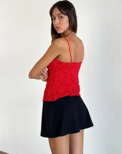 Briony Top in Lace Red
