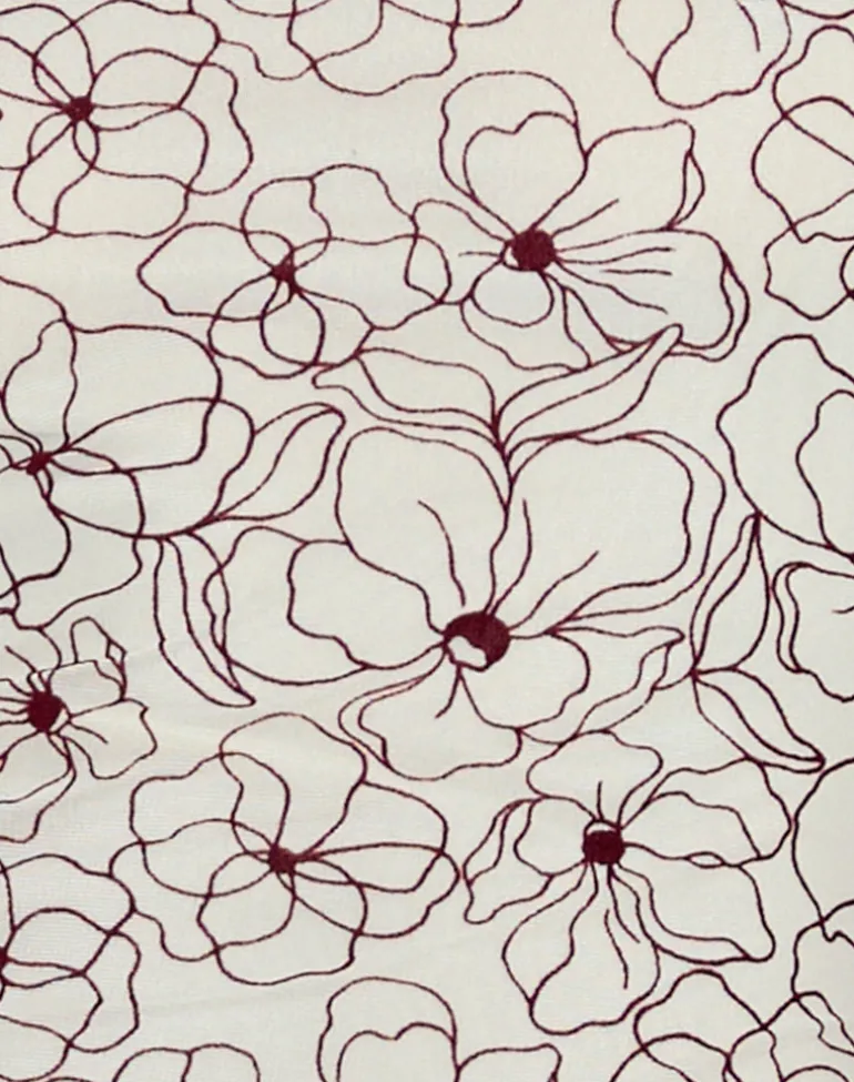 Broly Halter Dress in Line Flower Cream