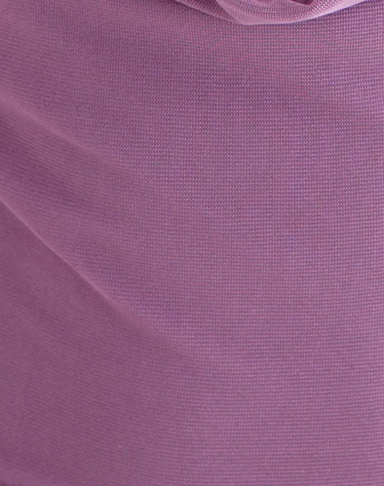 Bujou Cowl Top in Mesh Purple